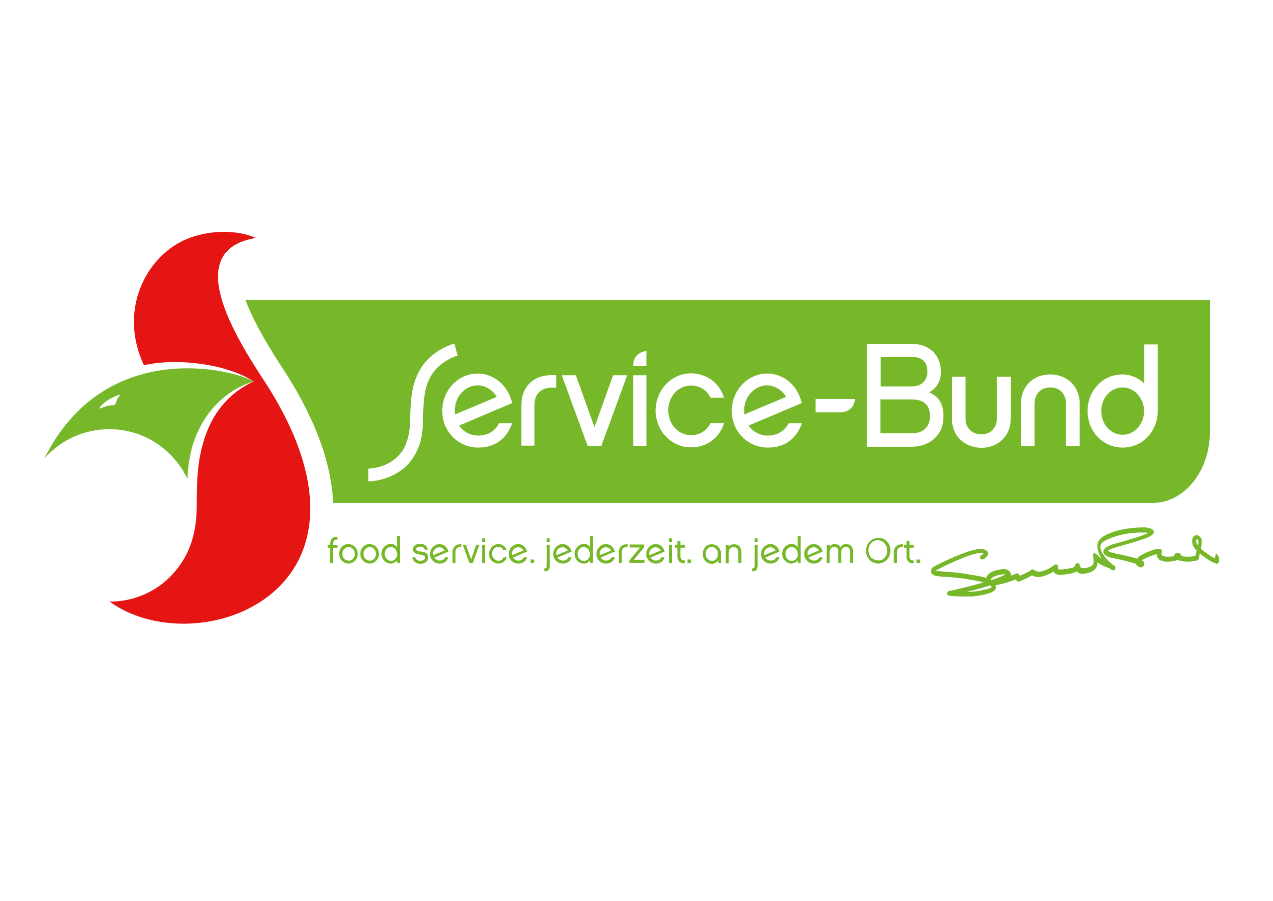 Service-Bund Logo in Grün und Rot mit Text.